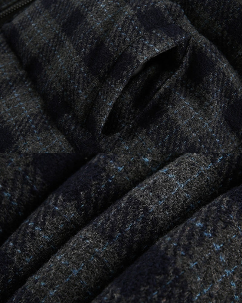 Quilted ANSWER ME Embroided Check Jacket