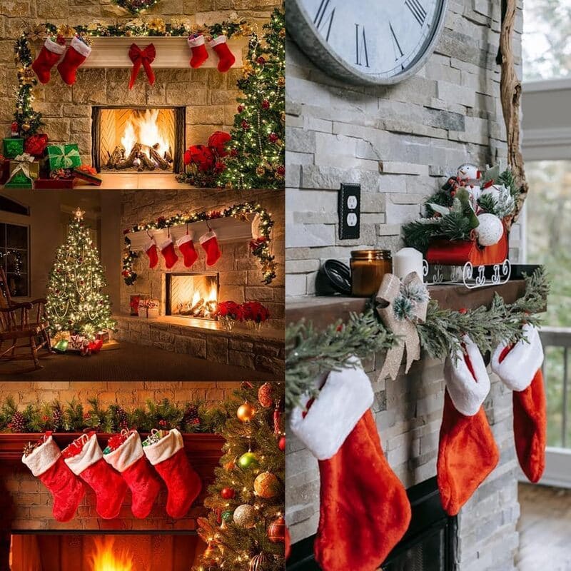 2-in-1 Adjustable Christmas Stocking and Garland Holder