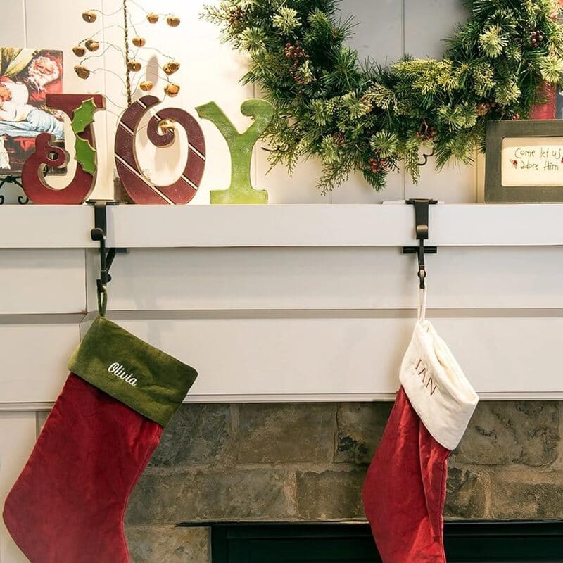 2-in-1 Adjustable Christmas Stocking and Garland Holder