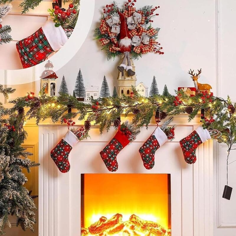 2-in-1 Adjustable Christmas Stocking and Garland Holder