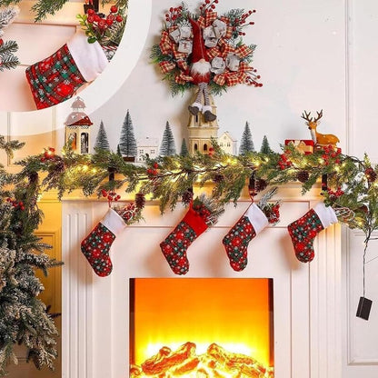 2-in-1 Adjustable Christmas Stocking and Garland Holder