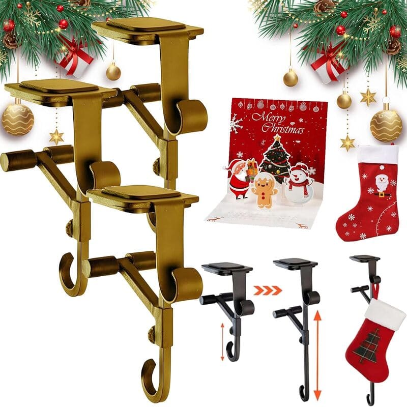 2-in-1 Adjustable Christmas Stocking and Garland Holder