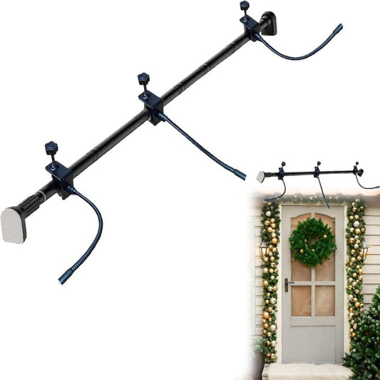Adjustable Christmas Garland Hanger for Front Door – No Drill, Stainless Steel Design