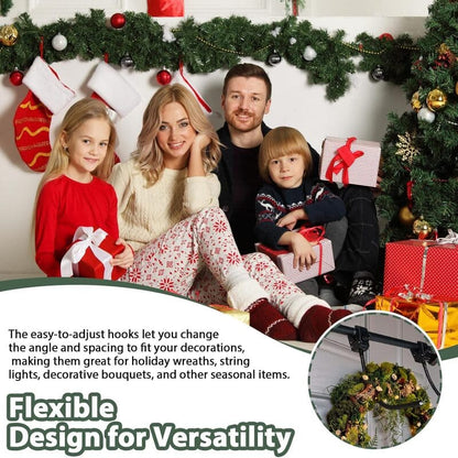 Adjustable Christmas Garland Hanger for Front Door – No Drill, Stainless Steel Design