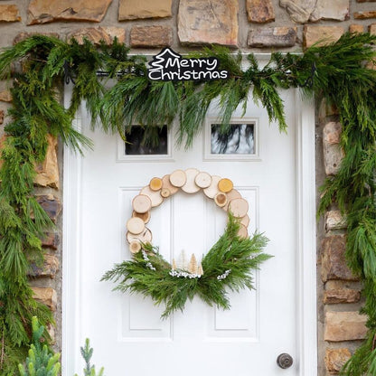 Adjustable Christmas Garland Hanger for Front Door – No Drill, Stainless Steel Design