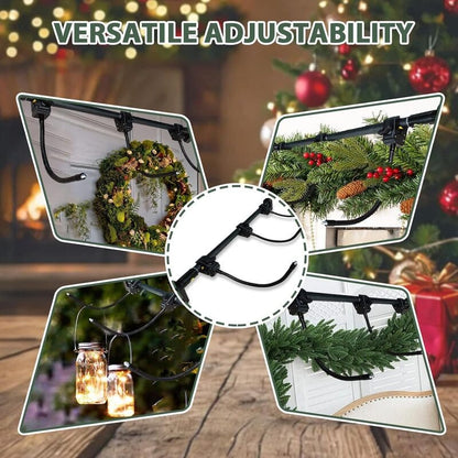 Adjustable Christmas Garland Hanger for Front Door – No Drill, Stainless Steel Design