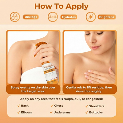 Nuvitall Peel Shot - Kojic + Turmeric Body Peel Spray