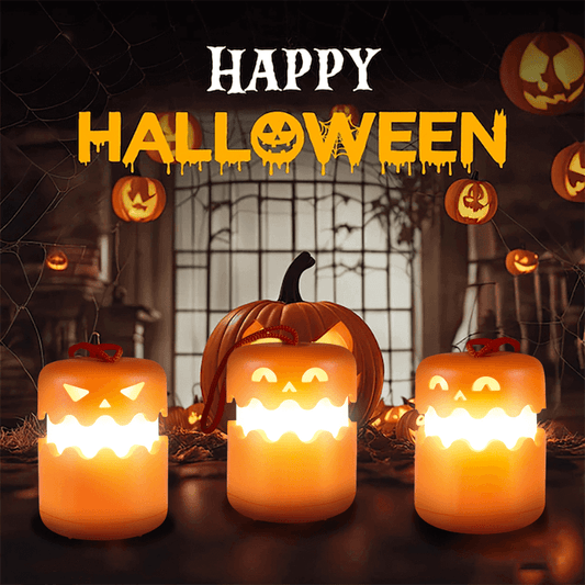 Halloween Pumpkin Lantern, Collapsible Jack-O-Lantern LED Decoration