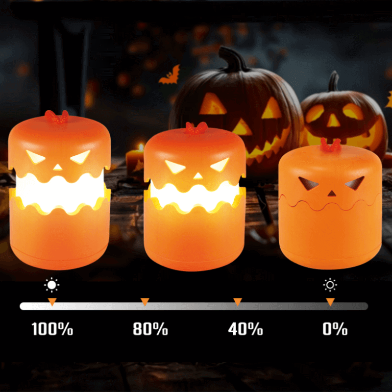 Halloween Pumpkin Lantern, Collapsible Jack-O-Lantern LED Decoration