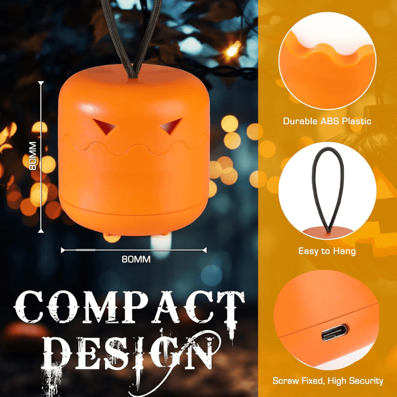Halloween Pumpkin Lantern, Collapsible Jack-O-Lantern LED Decoration