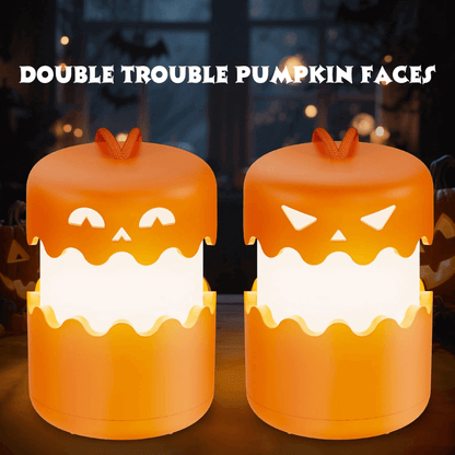 Halloween Pumpkin Lantern, Collapsible Jack-O-Lantern LED Decoration