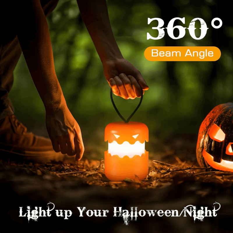 Halloween Pumpkin Lantern, Collapsible Jack-O-Lantern LED Decoration