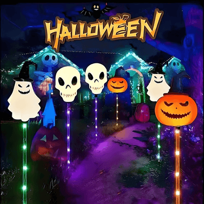 6 PCS Halloween Solar Ground Lights Outdoor LED Decor