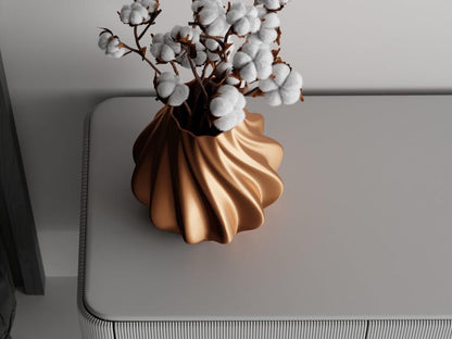 Modern Wave-Design Vase – Sculptural Home Décor
