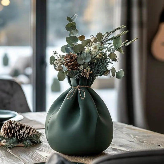 Elegant Fabric-Style Vase – Decorative Home Accent